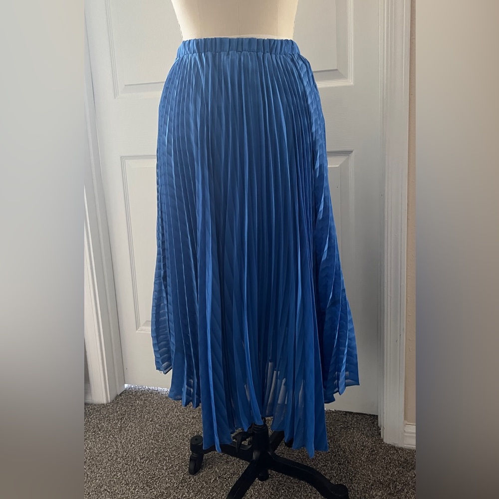 Blue Pleated skirt